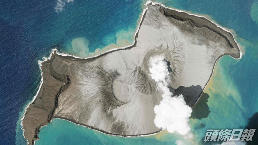 湯加海域火山爆發引發了局地海嘯。AP