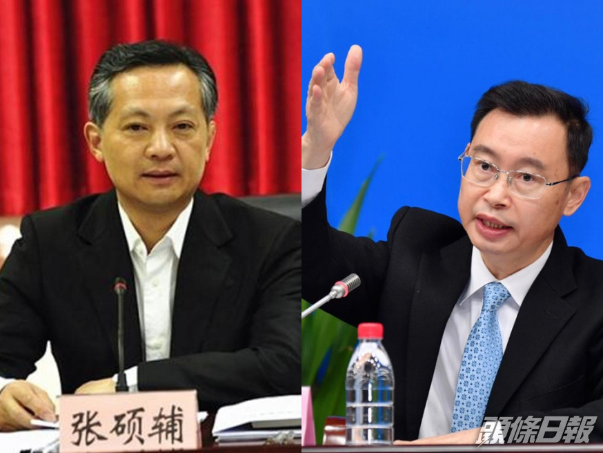 廣州市市長溫國輝(右)
及書記張碩輔(左)被免職。