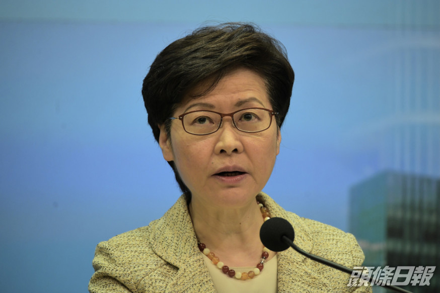 林鄭月娥指,香港已不亂,股票市場表現非常好。 資料圖片