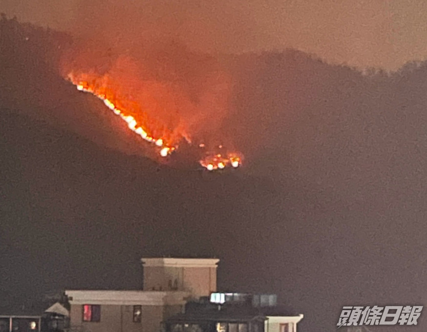深圳大南山發生大火。網上圖片