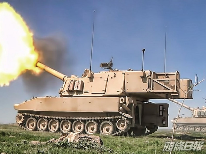 報道指美國政府將向台灣出售M109A6自走砲。網圖