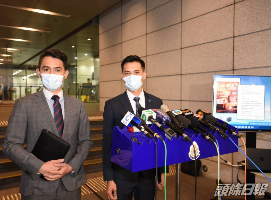 警方講解案情。