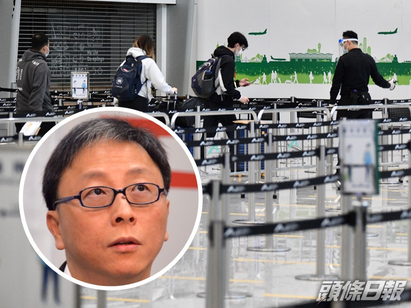 港大感染及傳染病中心總監何栢良(小圖)表示,若本港持續有輸入個案,變種病毒流入社區的風險自然高。資料圖片
