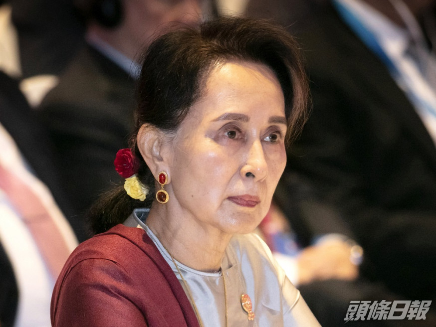 昂山素姬周二首次就軍政府指控出席法院聽證會。AP資料圖片
