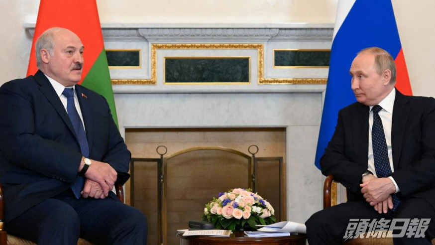 普京和盧卡申科在聖彼得堡會晤。REUTERS