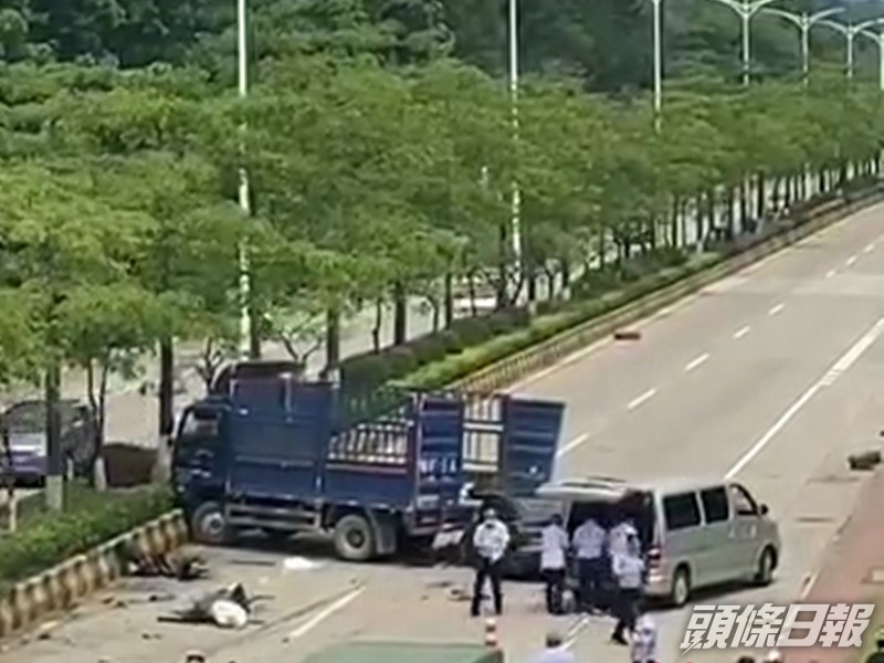 Tesla男司機當場死亡。網圖