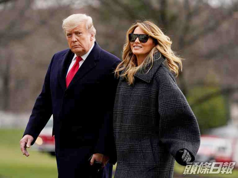 美國有線新聞網絡(CNN)及民意調查機構 SSRS聯合進行民調,結果顯示梅拉尼婭(右)現時的民望只有42%。AP圖片