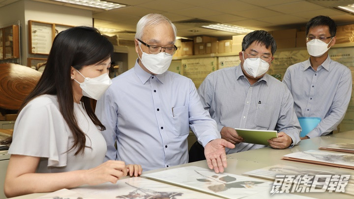 謝展寰到訪漁護署。政府新聞處圖片