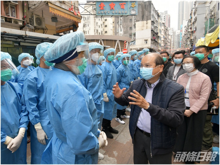 張建宗今早到佐敦區視察。