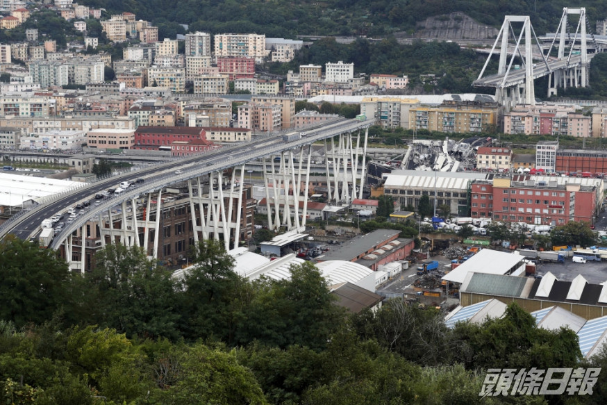 意大利熱那亞大橋倒塌近2年重建後將於近日投入使用。AP圖片