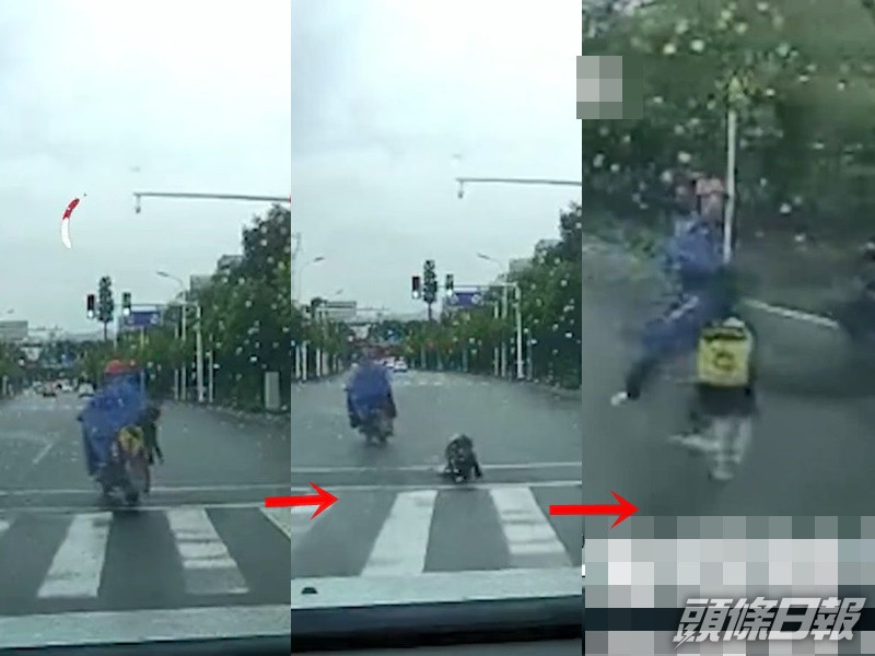 女兒不慎掉落後,父親竟一腳將她踹倒在地。
影片截圖