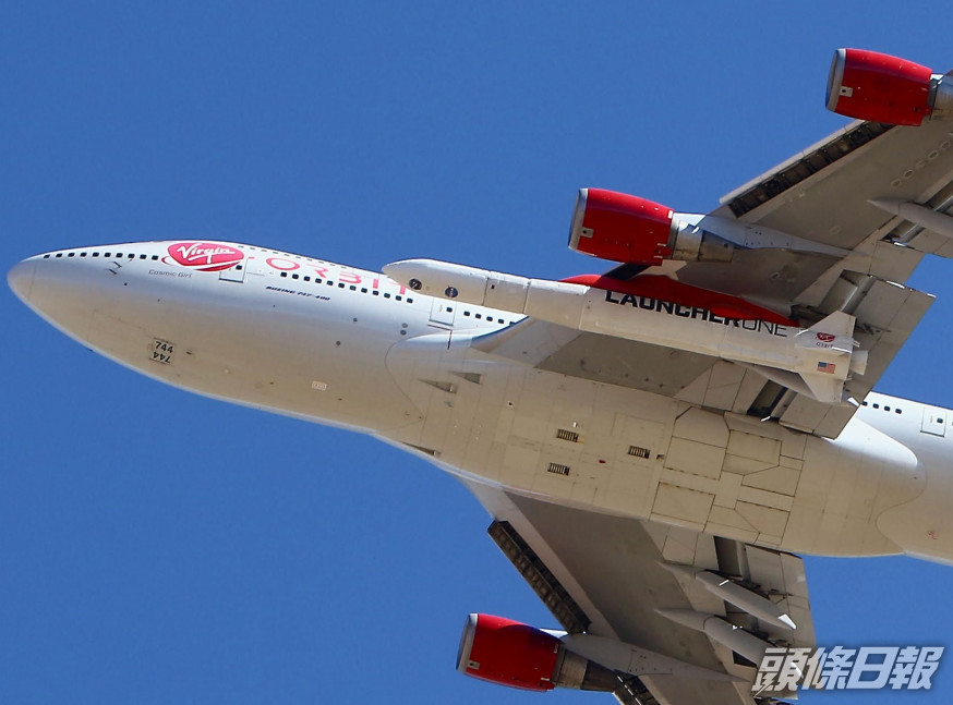 維珍軌道公司成功從波音747飛機機翼上發射火箭。AP