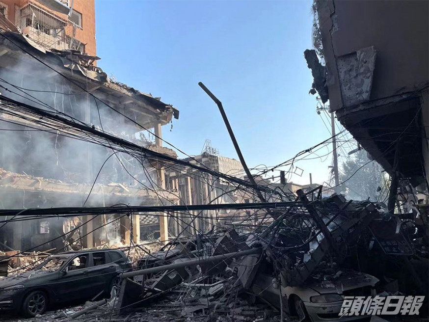 瀋陽餐廳爆炸事故造成嚴重破壞。網圖