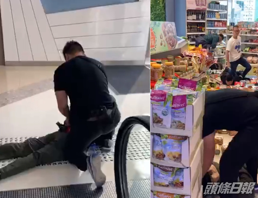 當日便衣警員拘捕涉案多名男女。網上圖片