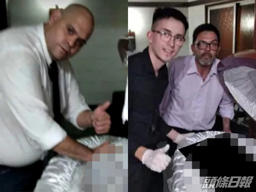 殯儀館工作人員與馬勒當拿遺體合照惹眾怒。
