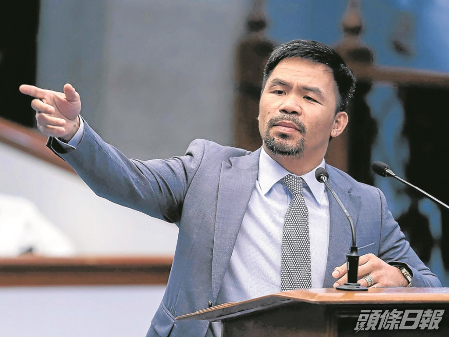 帕奎奧退出拳壇後,於2016年當選參議員。資料圖片