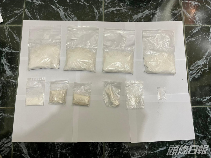 警元朗搗破一個毒品分銷中心,拘2人。警方圖片