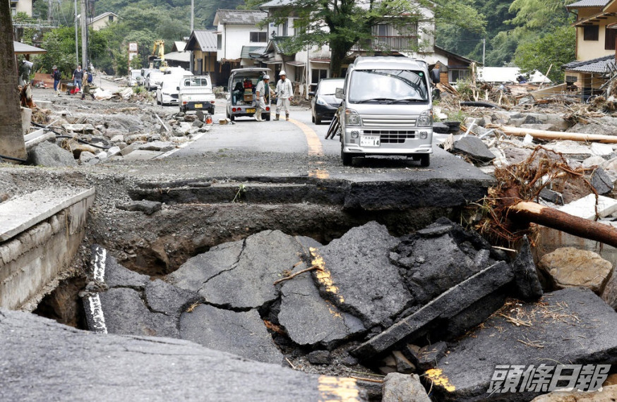 日本遭受暴雨侵襲。AP資料圖片