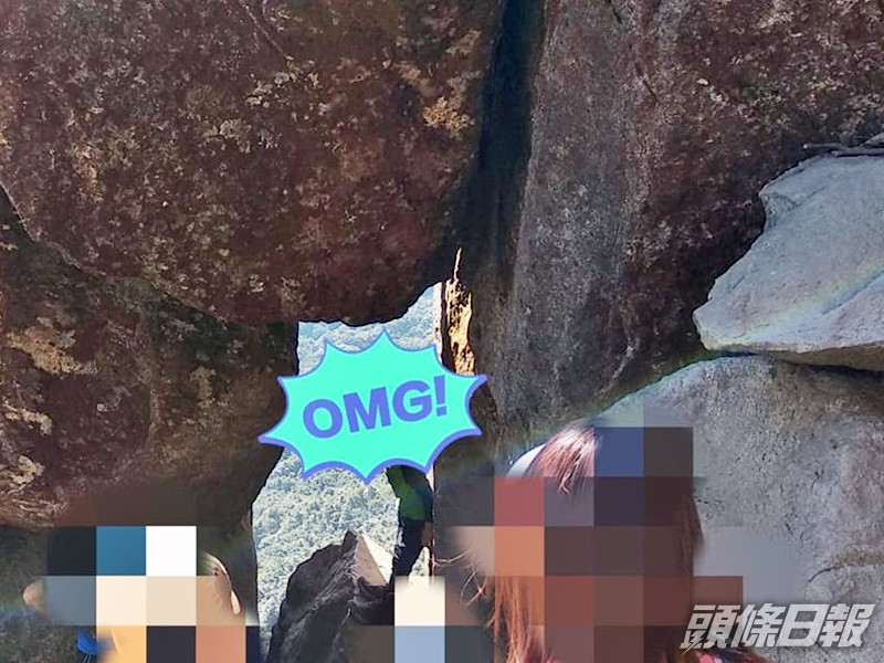 日前有網民到黃牛石城山路行山,行經打卡熱點「石天窗」時,發現有家長竟為打卡影靚相,而讓年幼的孩子獨自站在離地幾尺的「天窗」上。「香港行山路綫及資訊谷」Facebook圖片