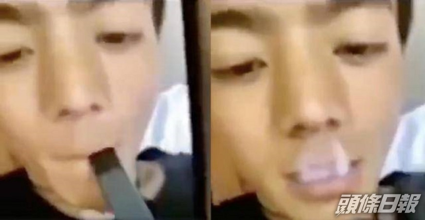 網絡紅人丁真被揭發吸食電子煙。網上圖片