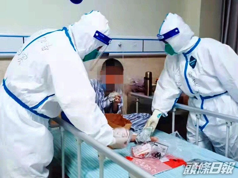 褔建莆田有染疫兒童要在隔離病房裡過中秋節。新華社
