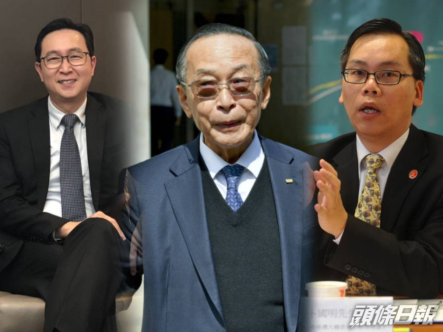 建制派組成的15人名單「工程動力」,成員包括潘樂陶(中)、馬紹祥(左)及卜國明(右)。