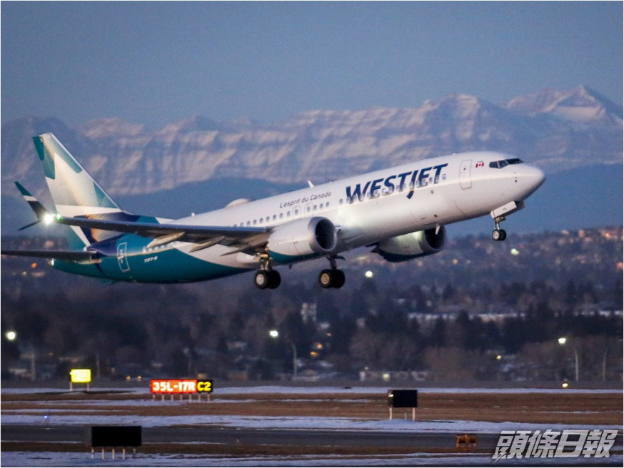 加拿大西捷航空一架「波音 737 MAX」客機突然亮起警告燈號,被逼取消起飛。AP