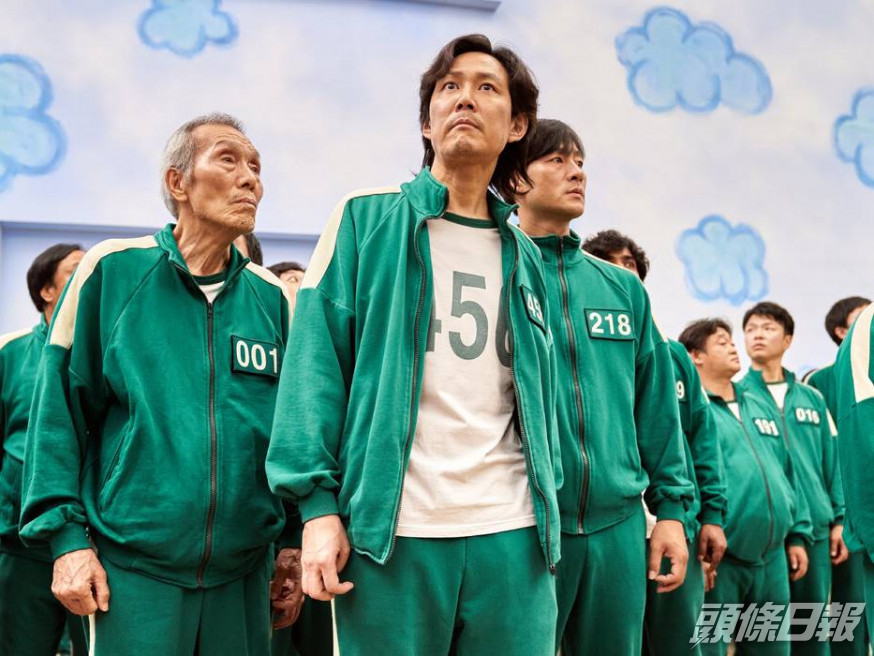 《魷魚遊戲》綠色服裝勢成今年萬聖節的大熱服入飾。互聯網圖片