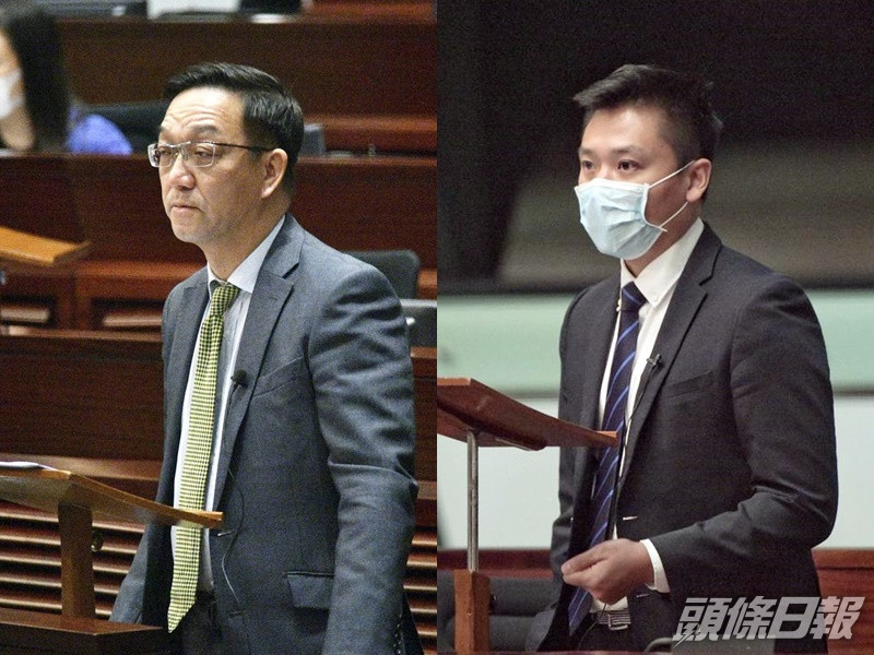 劉業強(左)與鄭泳舜(右)。資料圖片