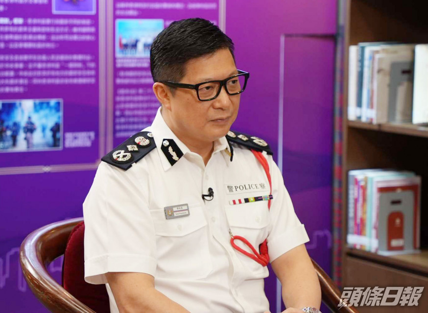 鄧炳強相信送粉末信的意圖是挑戰特區治安。深圳衛視圖片