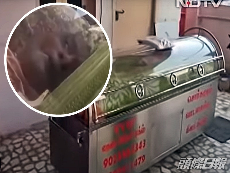 殯葬人員驚見冰櫃屍體眼眨眨。