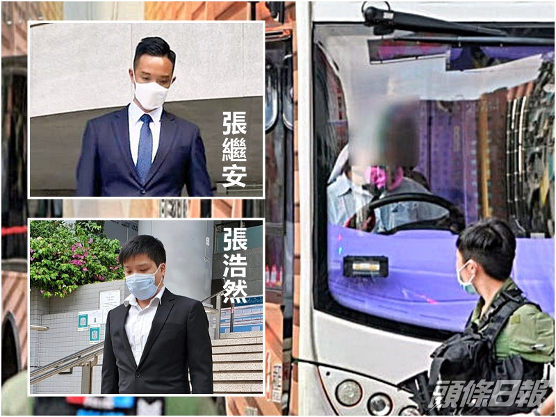 藝人張繼聰胞弟、警長張繼安(左上);被告張浩然(左下)。