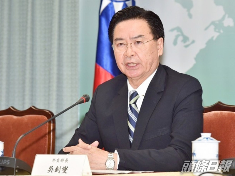 吳釗燮表示,來自北京的軍事壓力加劇,兩岸關係目前並不好。網圖