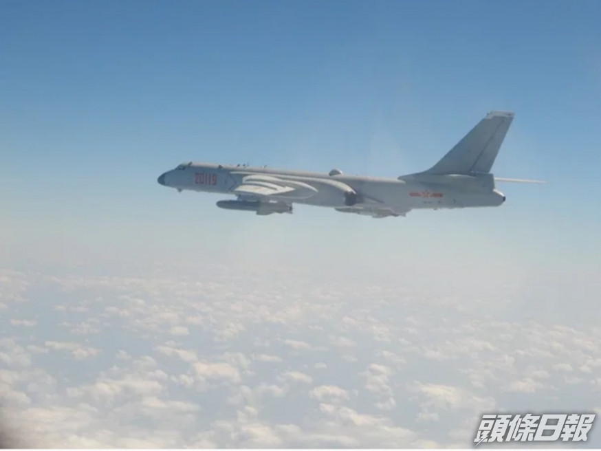 台灣的國防部指,全日有28架解放軍軍機進入台灣空域。網圖