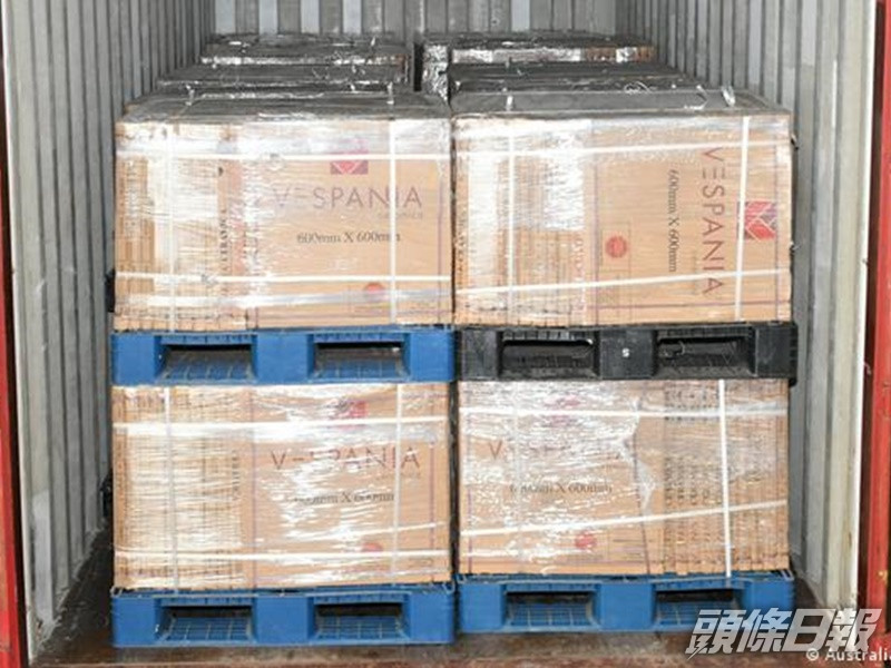 澳洲警方在貨櫃箱內搜到重達450公斤海洛英。Australian Federal Police