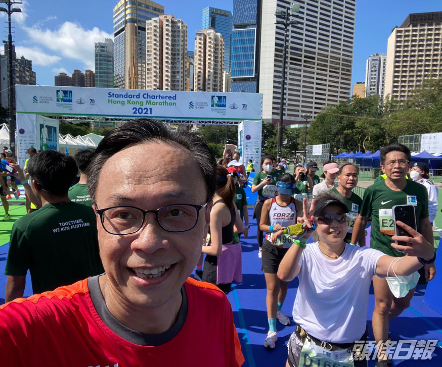 聶德權以2小時17分鐘完成賽事。聶德權fb圖片