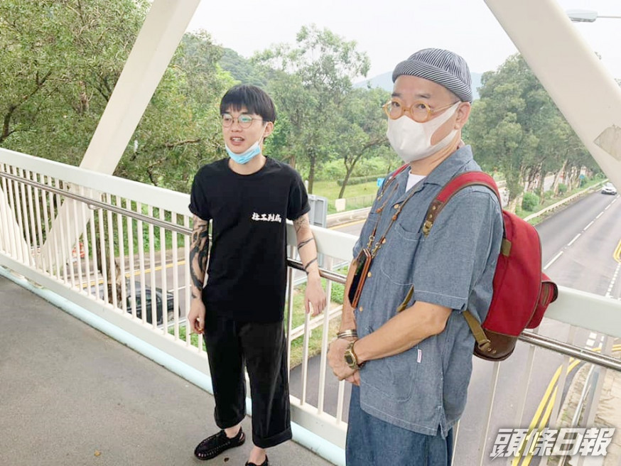 劉家棟(左)今日刑滿出獄,旁為邵家臻。邵家臻FB圖片