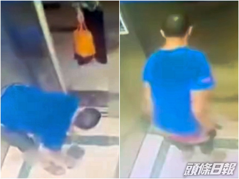 男子升降機當廁所就地便溺。網圖