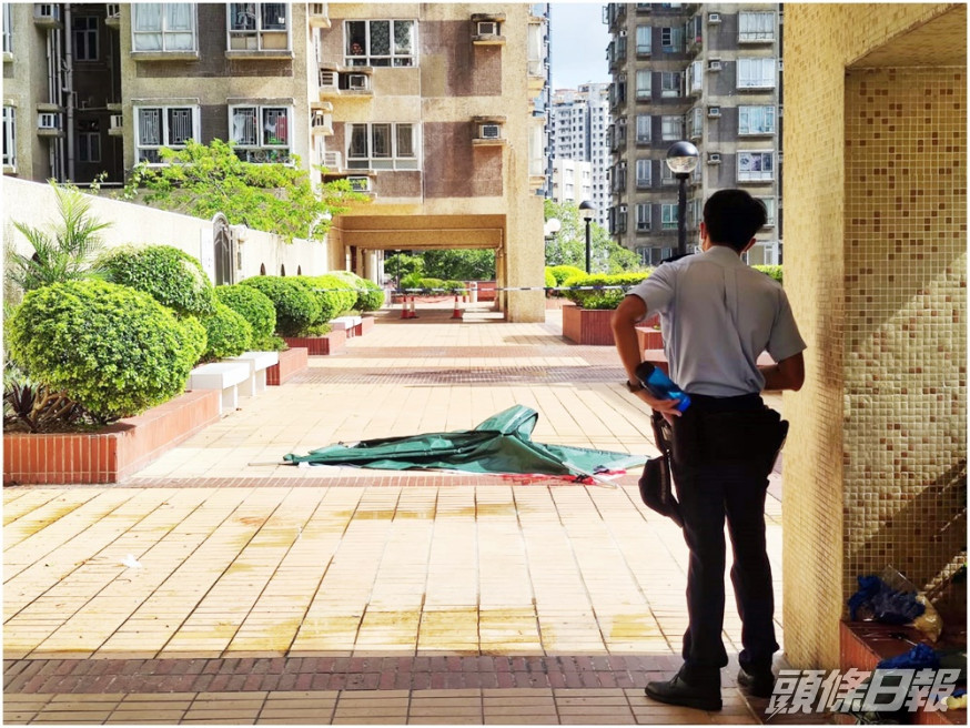 男事主倒臥平台。