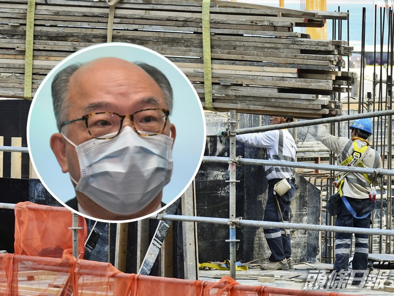 陳帆(小圖)表示,房委會一向盡心盡力、採用不同新技術盡快建屋,包括組裝合成等。資料圖片