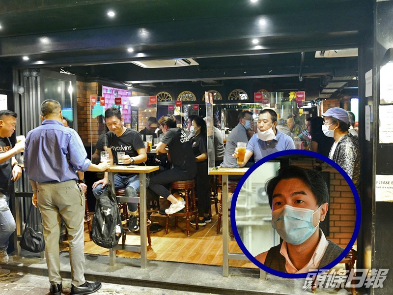 錢雋永(小圖)預料酒吧生意額此後會回升三成。資料圖片