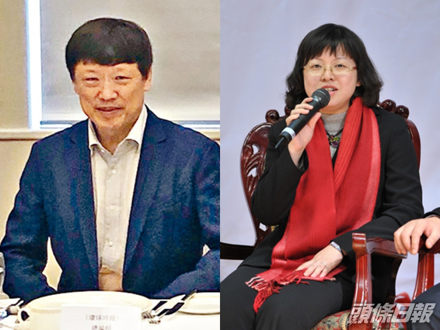 《環時》總編胡錫進(左)將退休,由吳綺敏接任。