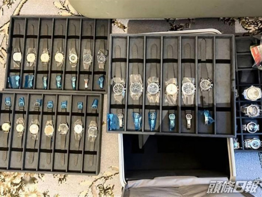深圳海關在行動中檢獲75隻名錶,總值1億元人民幣。互聯網圖片