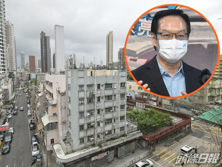 韋志成(細圖)指首次嘗試以地區為本概念復修九龍城舊區的樓宇。資料圖片