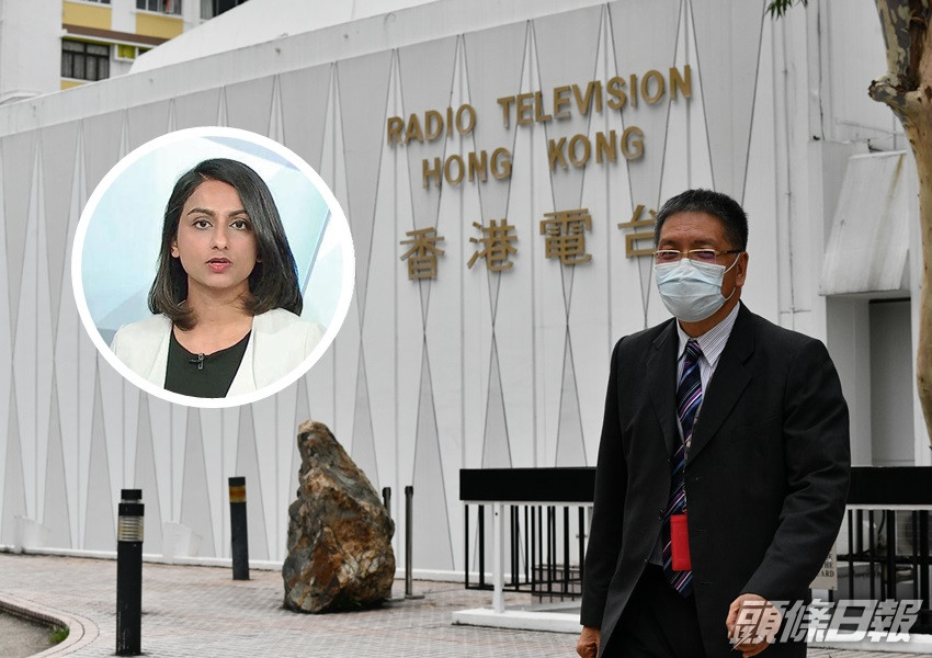 港台工會發起快閃行動聲援面臨續任問題的利君雅,批評梁家榮在事件中被「牽看鼻子走」。資料圖片,港台截圖