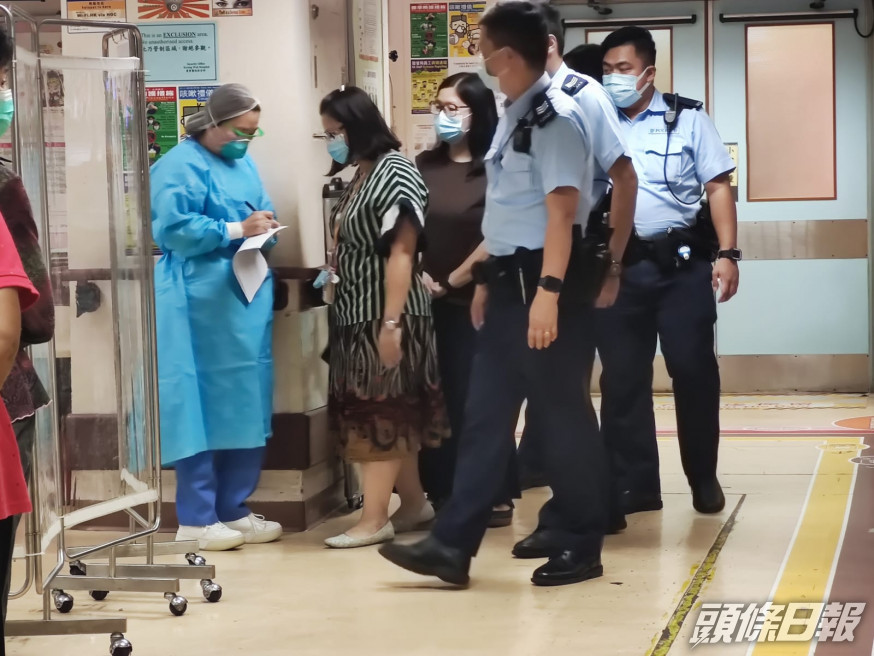 女生送院搶救。 梁國峰攝