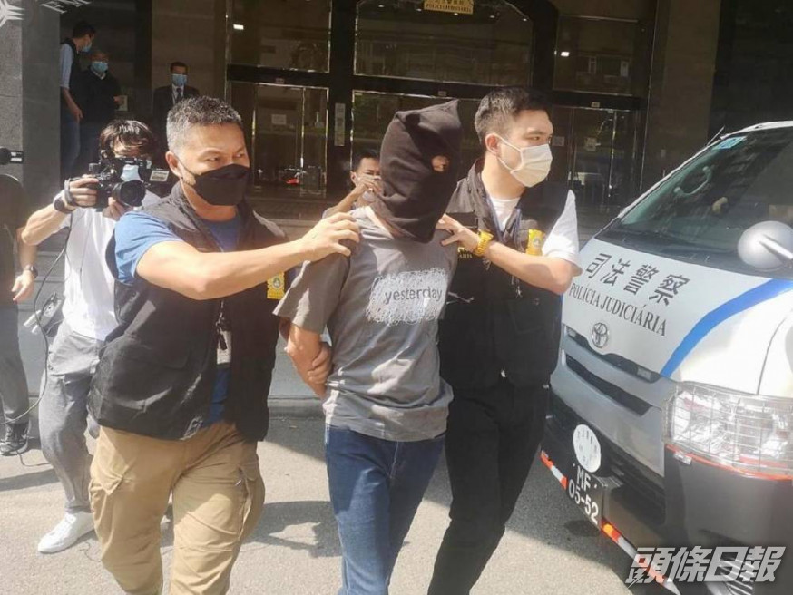 澳門司警拘捕一名內地男子。澳廣視圖片