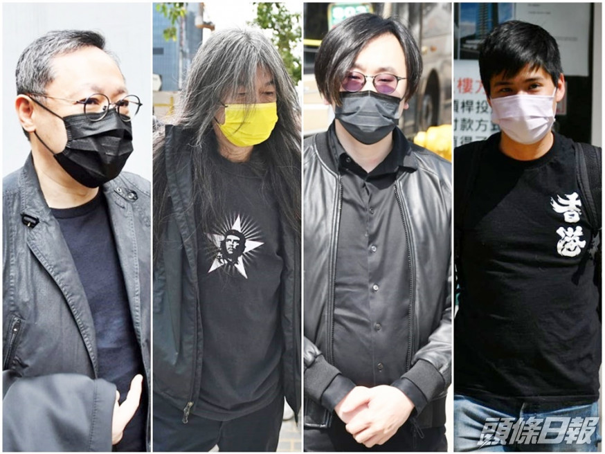 左起:戴耀廷、梁國雄、林景楠、岑敖暉報到。