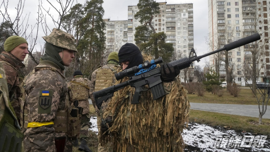 烏克蘭已召集了2萬名外國援軍。美聯社資料圖片