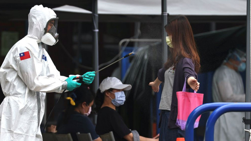 台灣疫情穩定下降。路透社資料圖片